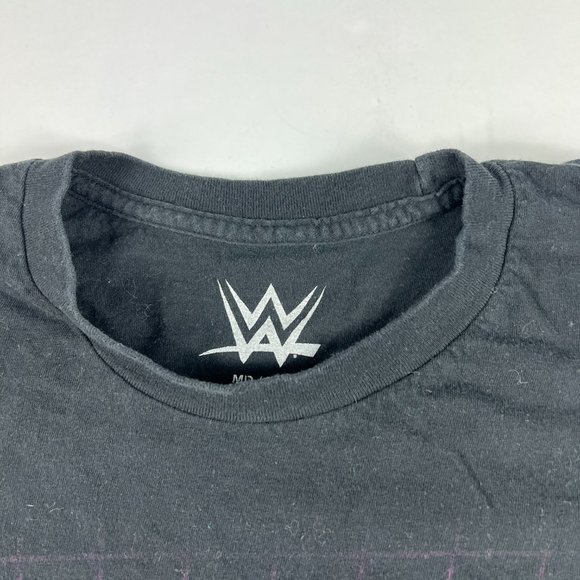 WWE Mad Engine Wrestle Mania Ultimate Warrior Vs Macho Man Medium Black Tee - Picture 6 of 12